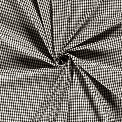 Poplin Bumbac Gingham Negru 5 mm - Lametru.ro - Poplin Bumbac Gingham