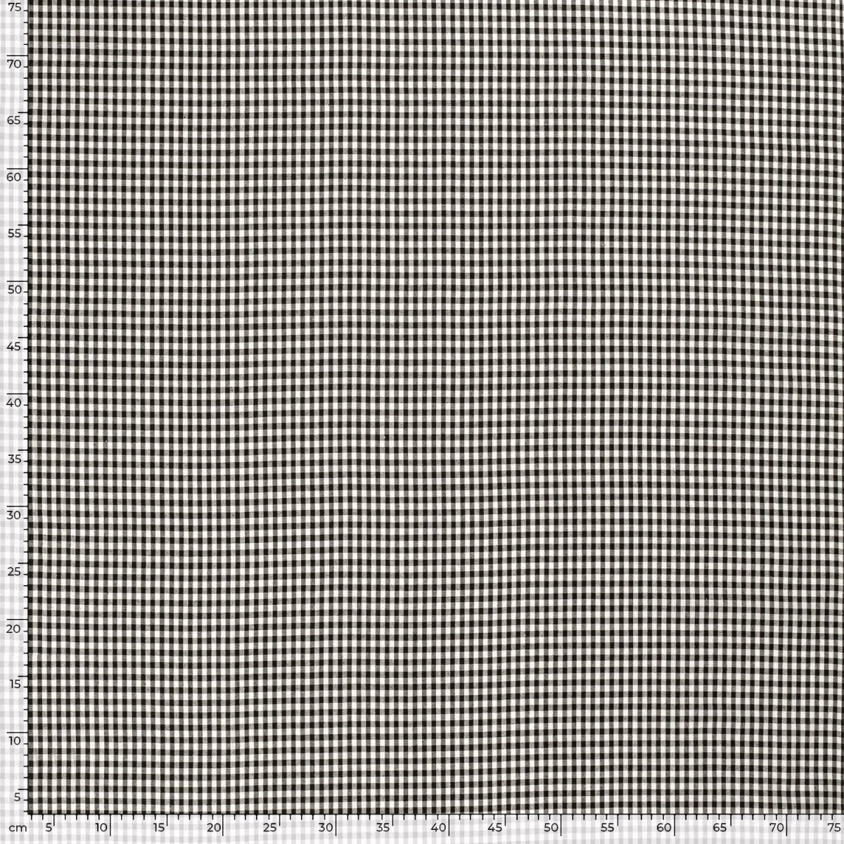 Poplin Bumbac Gingham Negru 5 mm - Lametru.ro - Poplin Bumbac Gingham