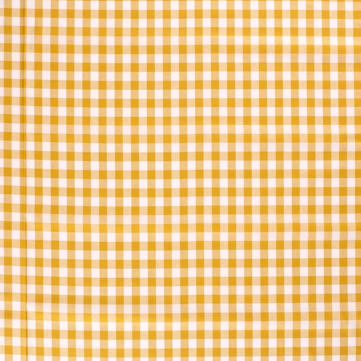 Poplin Bumbac Gingham Ocru 20 mm - Lametru.ro - Poplin Bumbac Gingham
