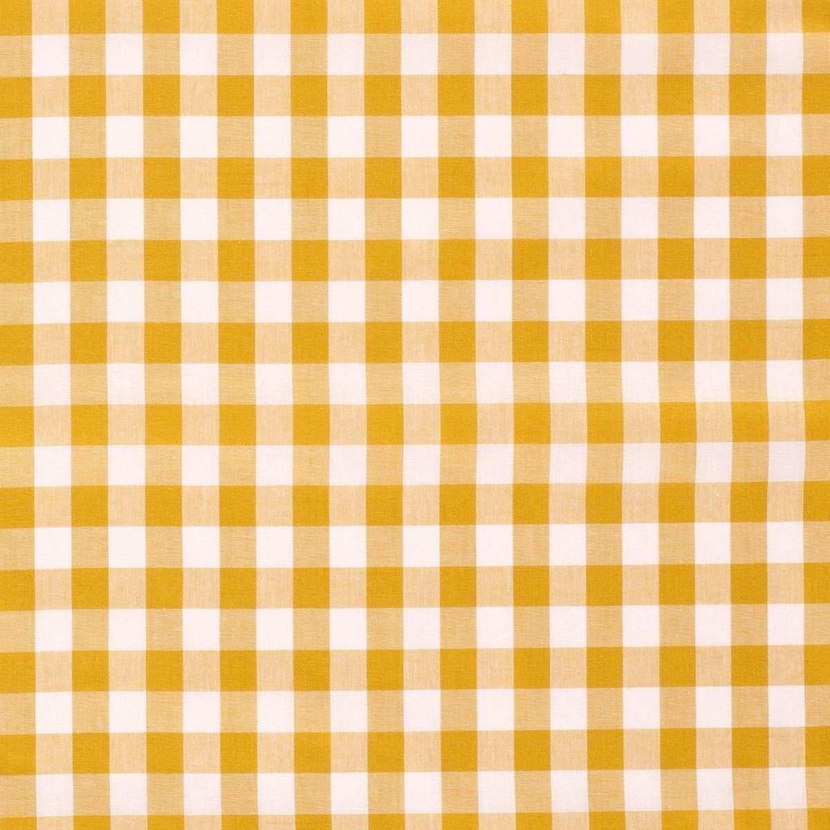 Poplin Bumbac Gingham Ocru 20 mm - Lametru.ro - Poplin Bumbac Gingham