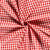 Poplin Bumbac Gingham Roșu 10 mm