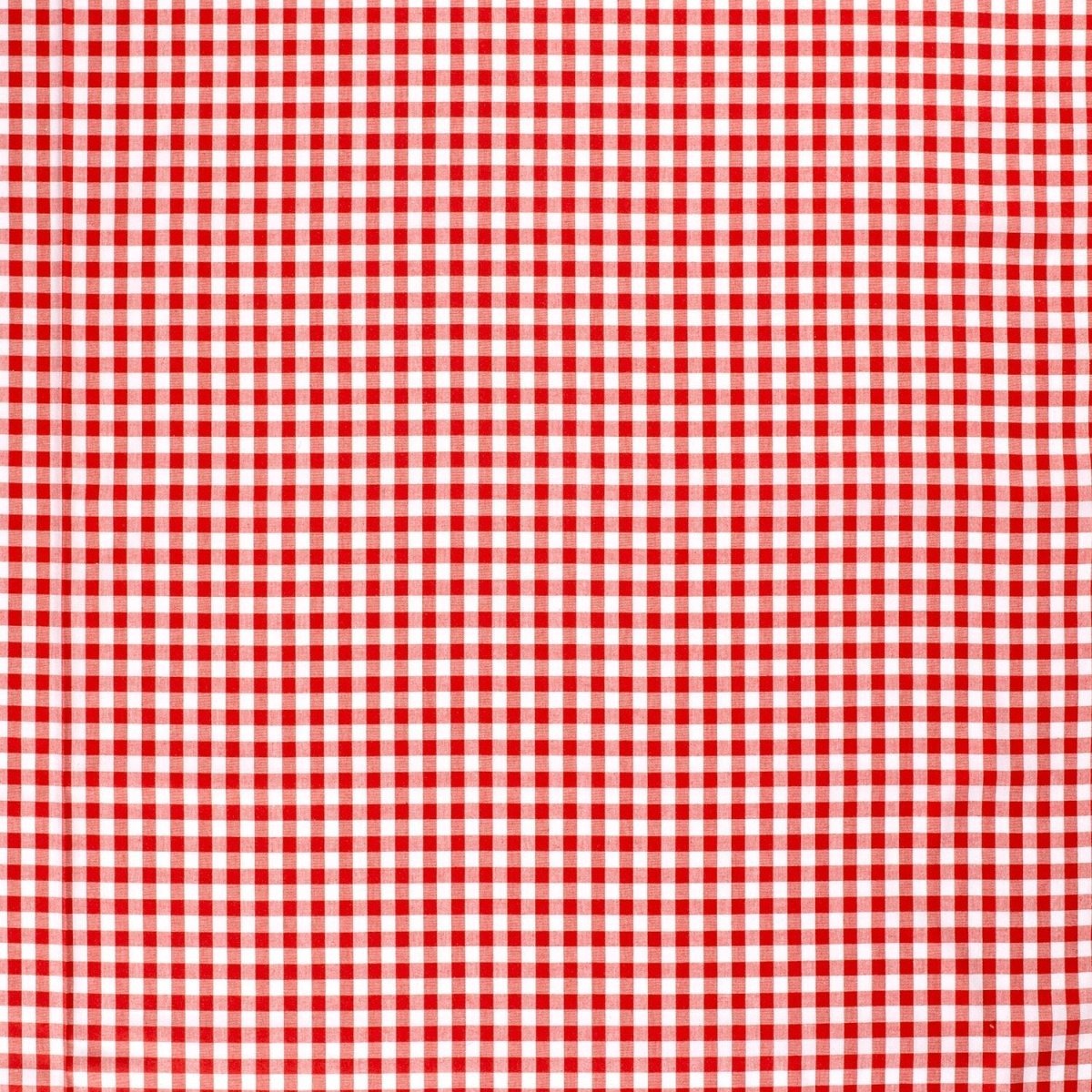 Poplin Bumbac Gingham Roșu 10 mm - Lametru.ro - Poplin Bumbac Gingham