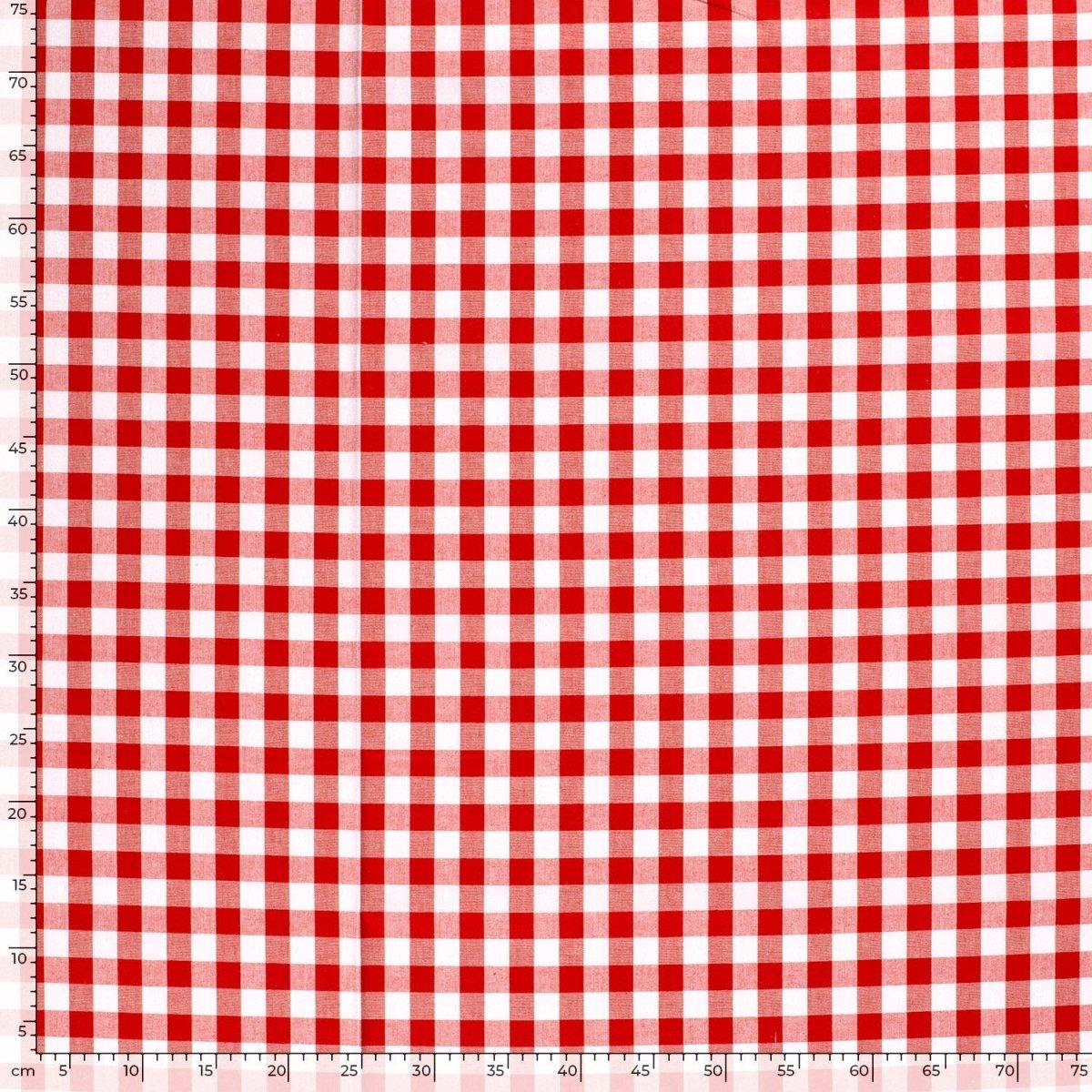 Poplin Bumbac Gingham Roșu 20 mm - Lametru.ro - Poplin Bumbac Gingham