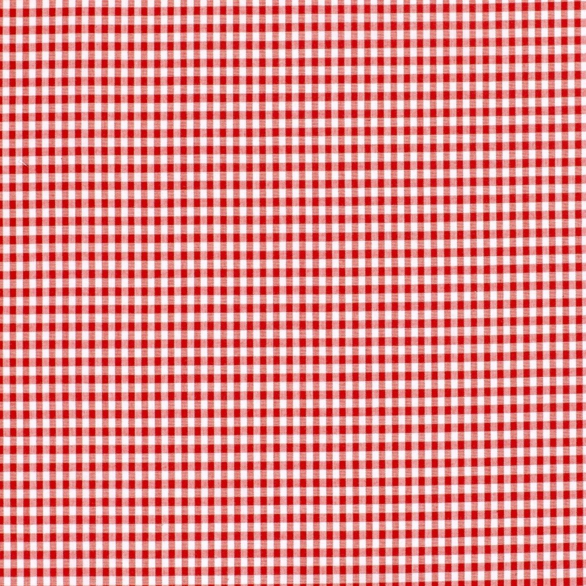 Poplin Bumbac Gingham Roșu 5 mm - Lametru.ro - Poplin Bumbac Gingham