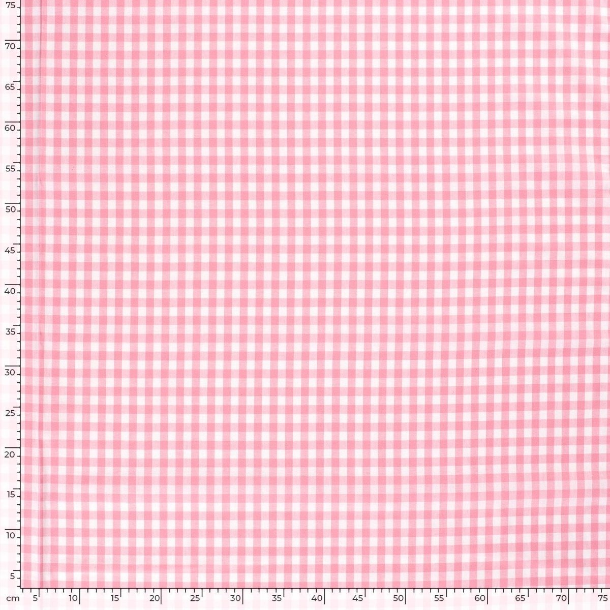 Poplin Bumbac Gingham Roz 10 mm - Lametru.ro - Poplin Bumbac Gingham