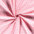 Poplin Bumbac Gingham Roz 10 mm