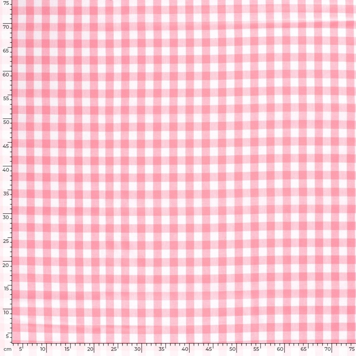 Poplin Bumbac Gingham Roz 20 mm - Lametru.ro - Poplin Bumbac Gingham