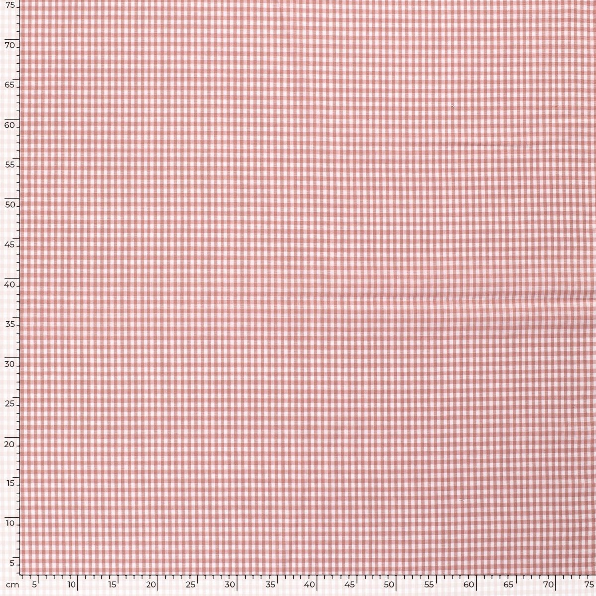 Poplin Bumbac Gingham Roz 5 mm - Lametru.ro - Poplin Bumbac Gingham