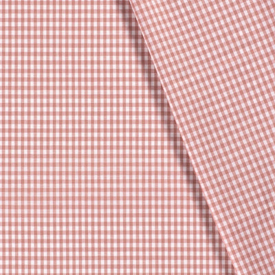 Poplin Bumbac Gingham Roz 5 mm - Lametru.ro - Poplin Bumbac Gingham