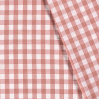 Poplin Bumbac Gingham Roz Prafuit 20 mm