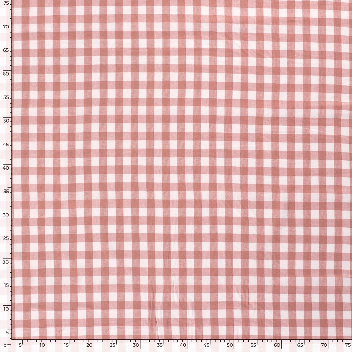 Poplin Bumbac Gingham Roz Prafuit 20 mm - Lametru.ro - Poplin Bumbac Gingham
