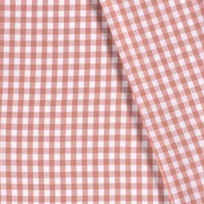 Poplin Bumbac Gingham Roz Vechi 10 mm - Lametru.ro - Poplin Bumbac Gingham