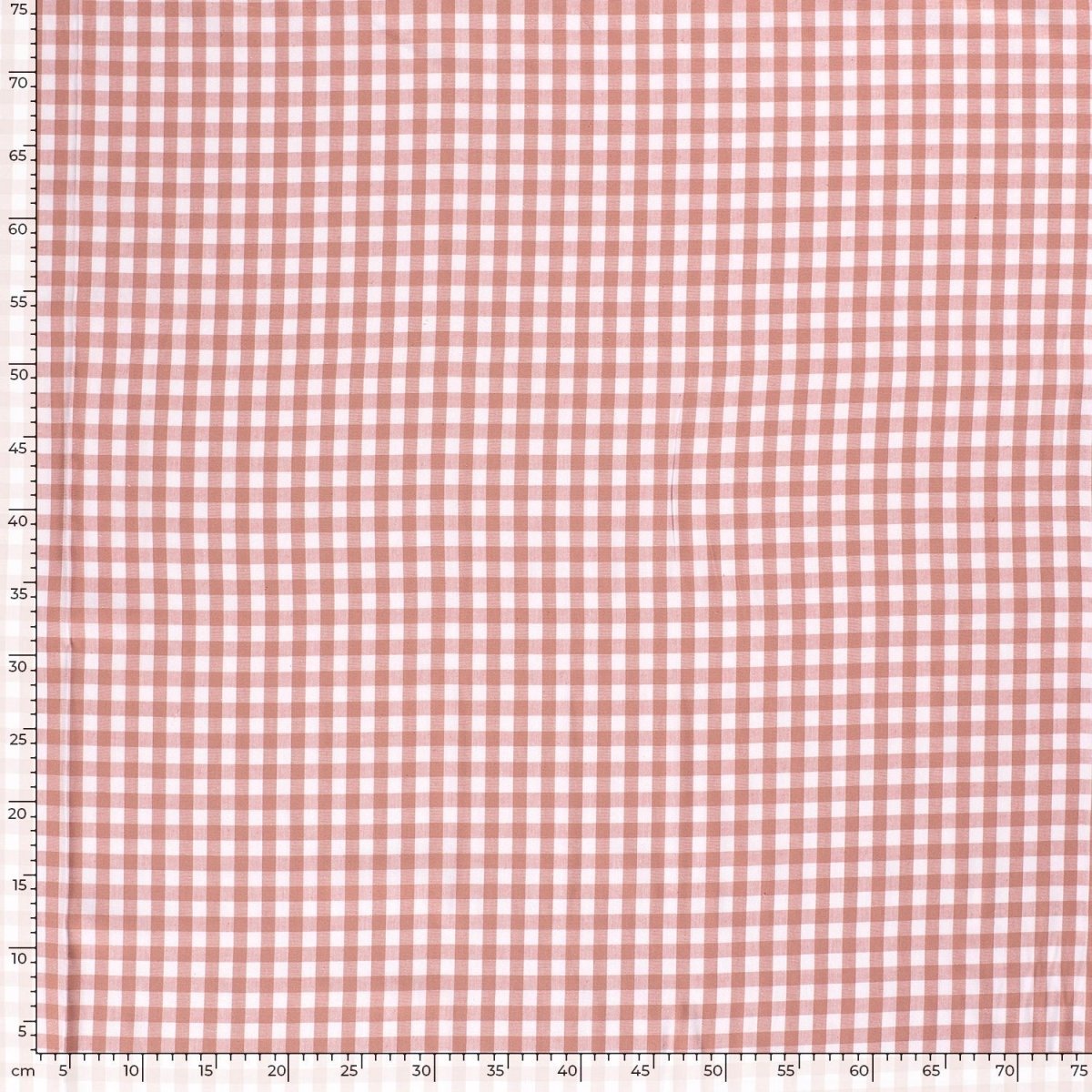 Poplin Bumbac Gingham Roz Vechi 10 mm - Lametru.ro - Poplin Bumbac Gingham