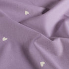 Poplin Bumbac Imprimat Cu Inimioare Lila