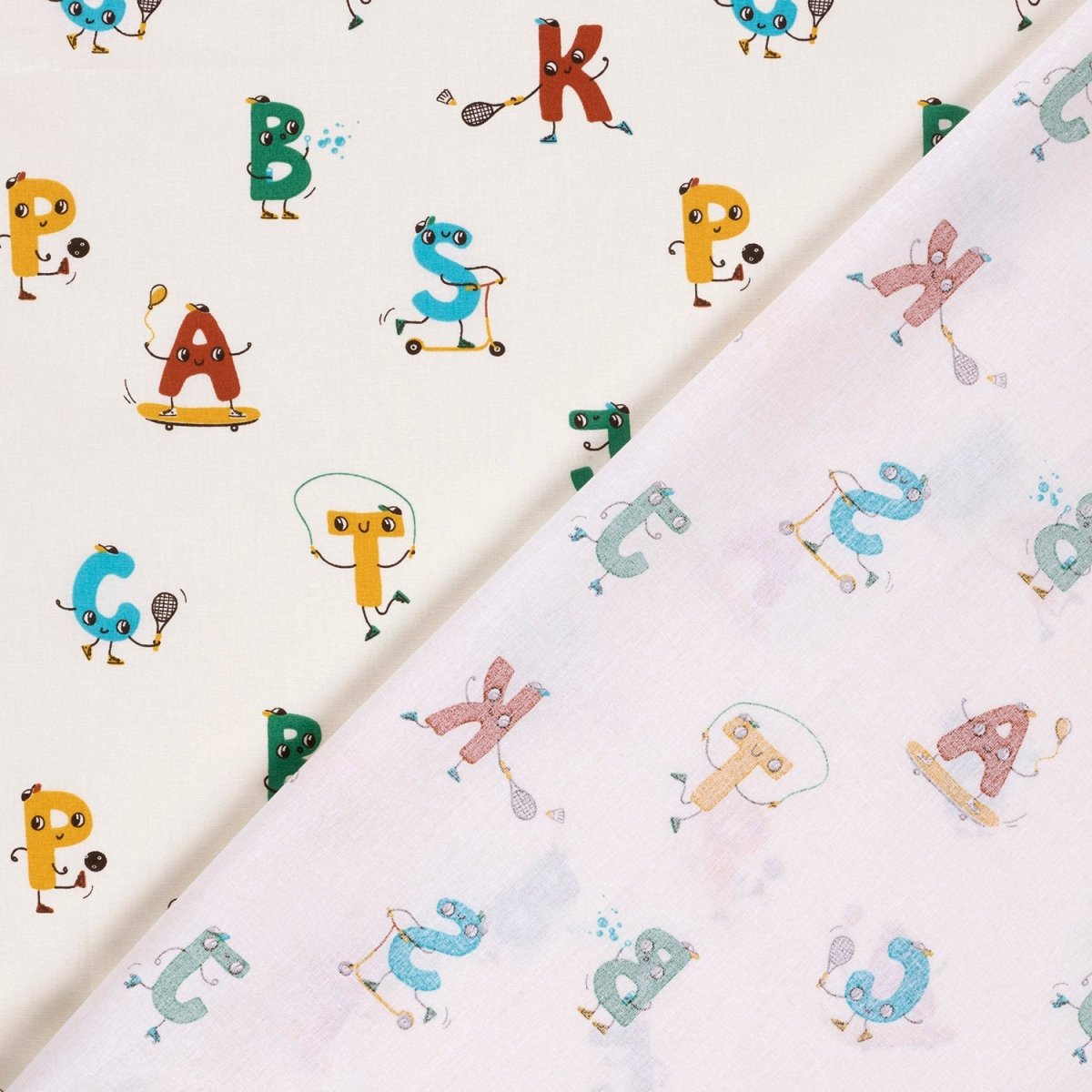 Poplin Bumbac Imprimat Cu Litere Off White - Lametru.ro - Bumbac Imprimat