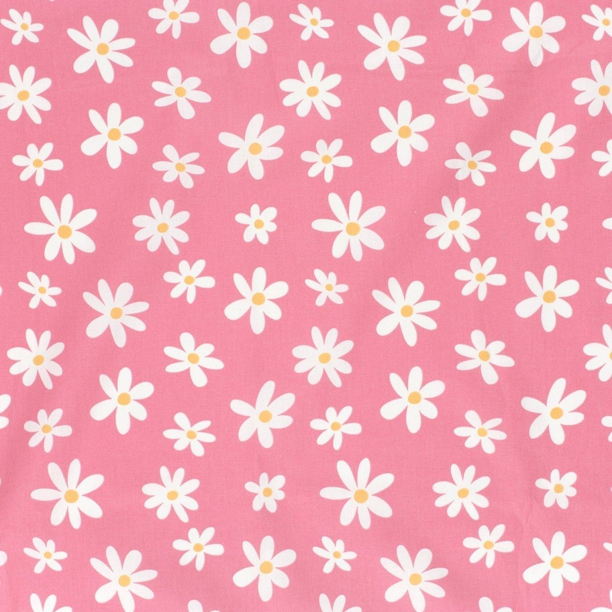 Poplin Bumbac Imprimat Flori Roz - Lametru.ro - Bumbac Imprimat