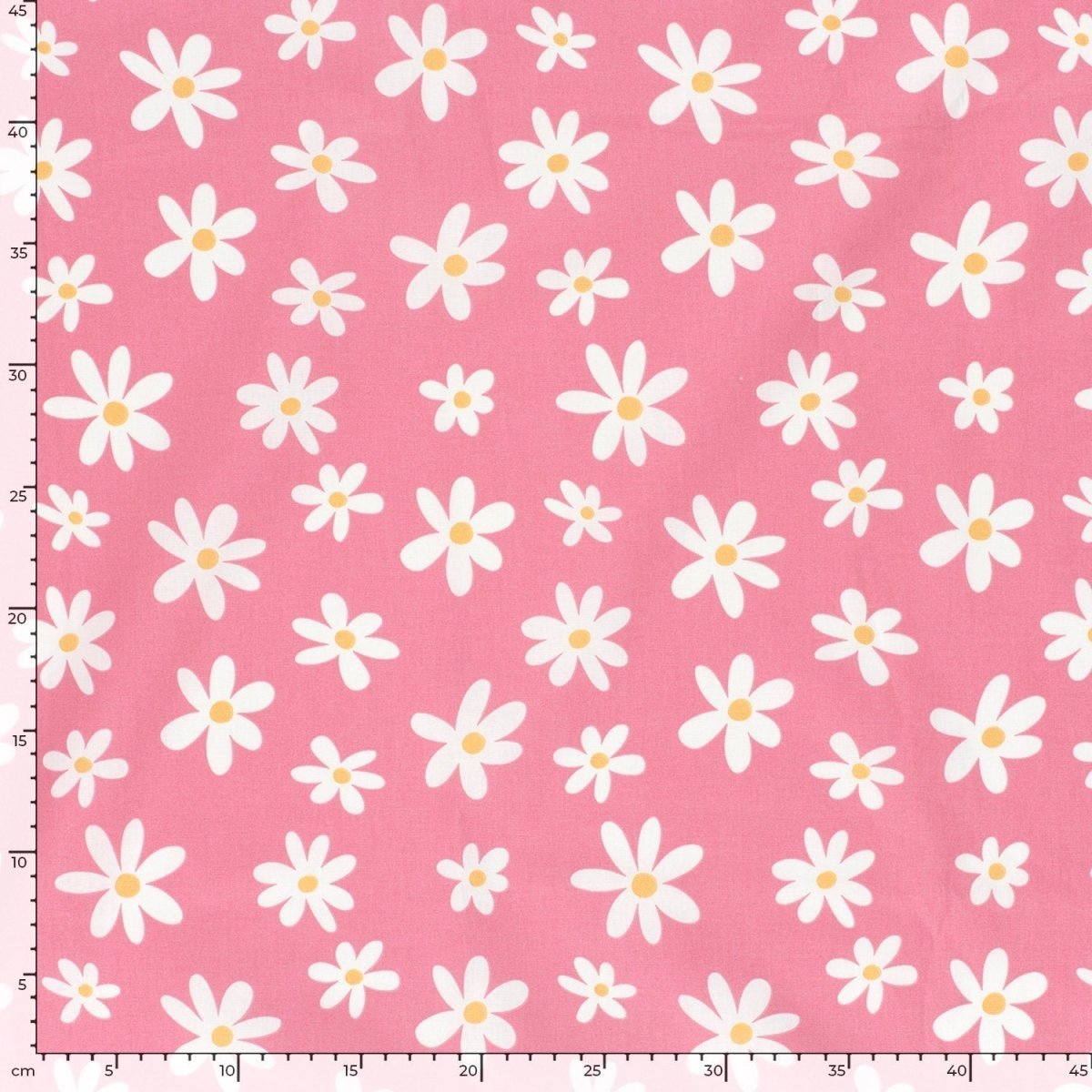 Poplin Bumbac Imprimat Flori Roz - Lametru.ro - Bumbac Imprimat