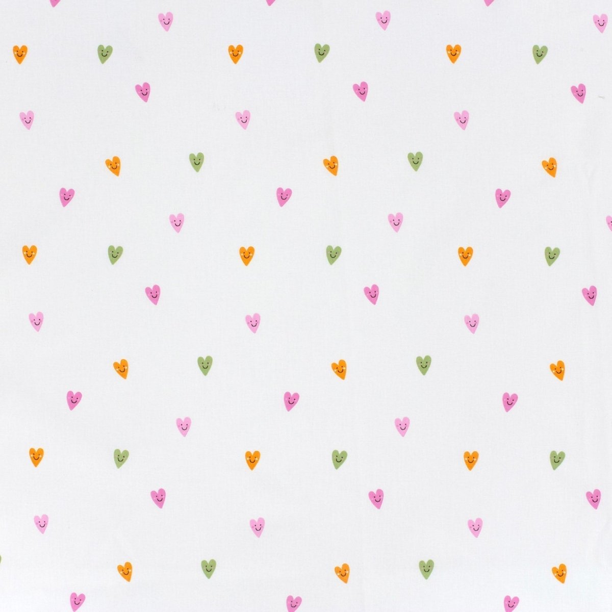 Poplin Bumbac Imprimat Inimi Alb-Murdar - Lametru.ro - Bumbac Imprimat