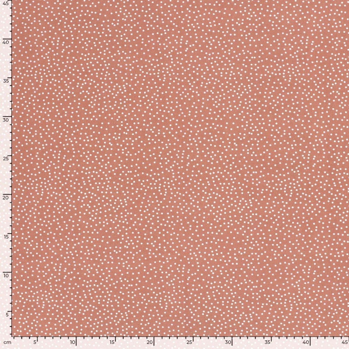 Poplin Bumbac Imprimeu Buline Brique - Lametru.ro - Bumbac Imprimat