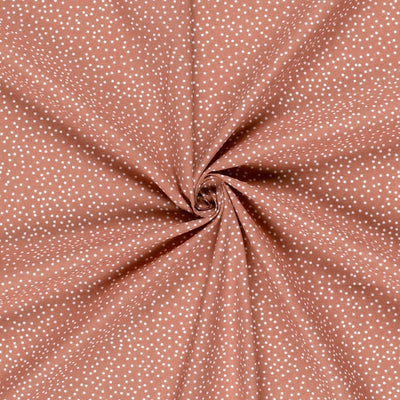 Poplin Bumbac Imprimeu Buline Brique - Lametru.ro - Bumbac Imprimat