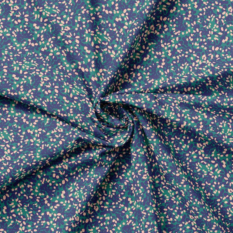 Printed Poplin Tazza Fir / Cobalt - Lametru.ro