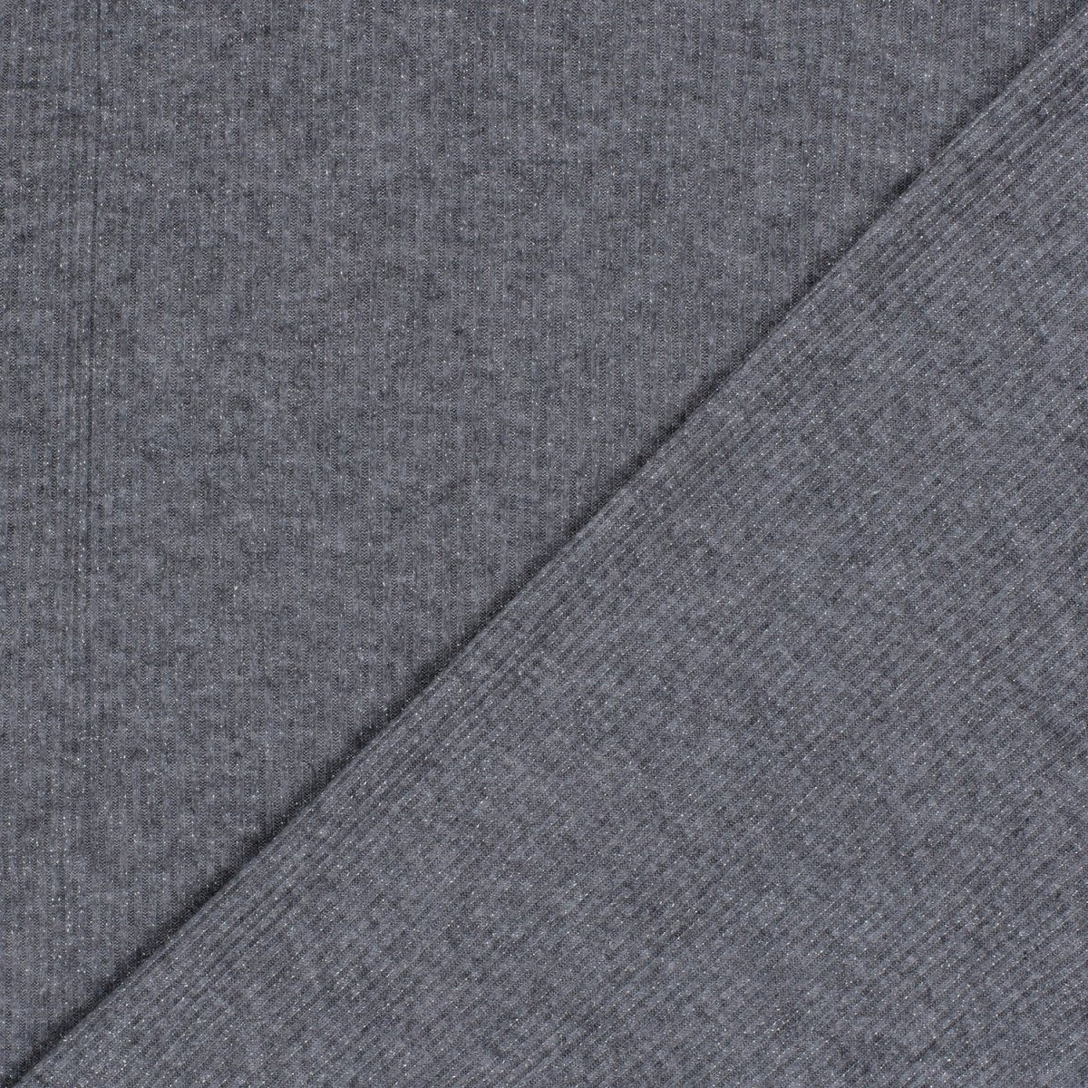 Rib Jersey Lurex Dark Grey - Lametru.ro