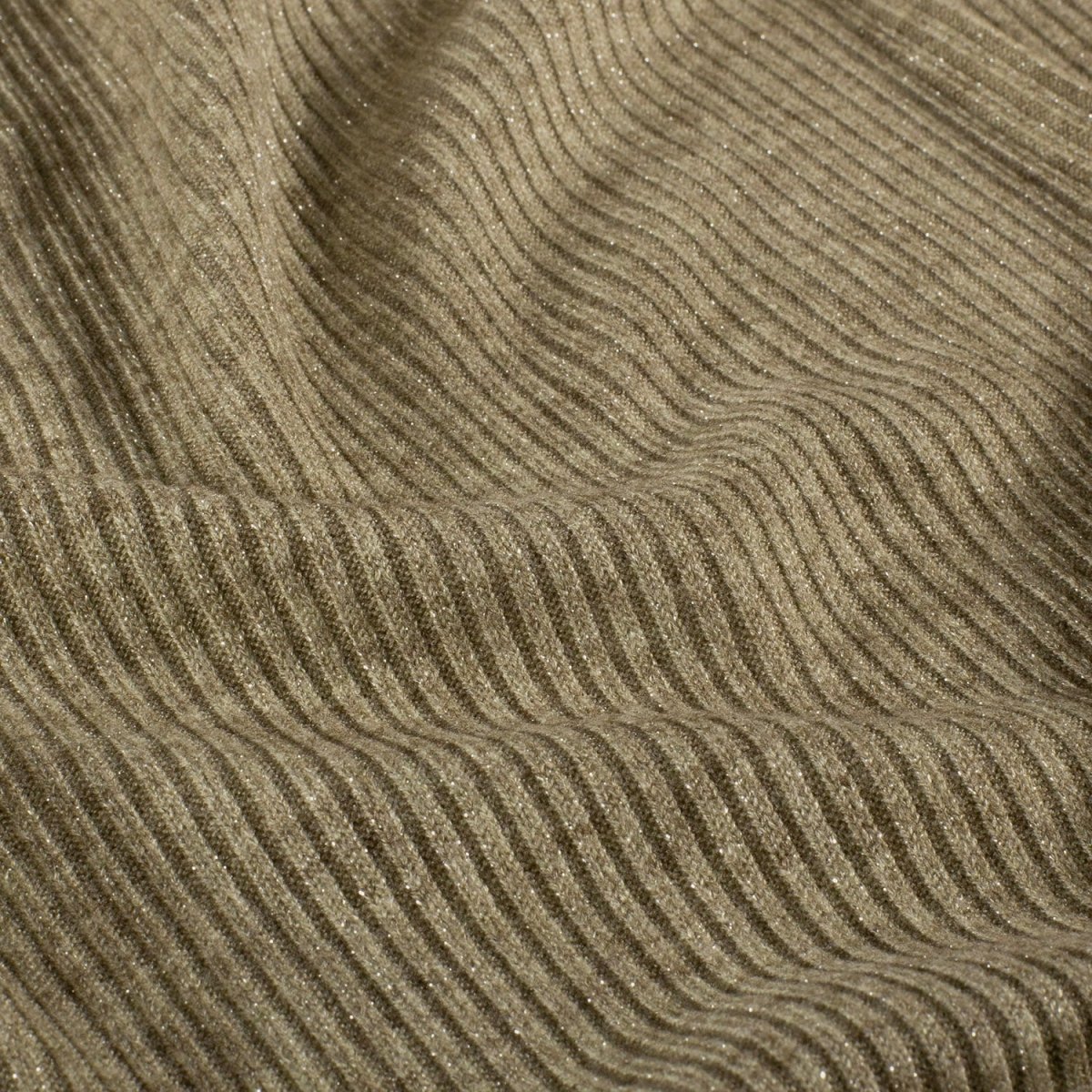 Rib Jersey Lurex Olive - Lametru.ro