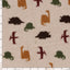 Sherpa Fleece Jacquard Dinosaurs Beige - Lametru.ro