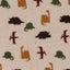 Sherpa Fleece Jacquard Dinosaurs Beige - Lametru.ro