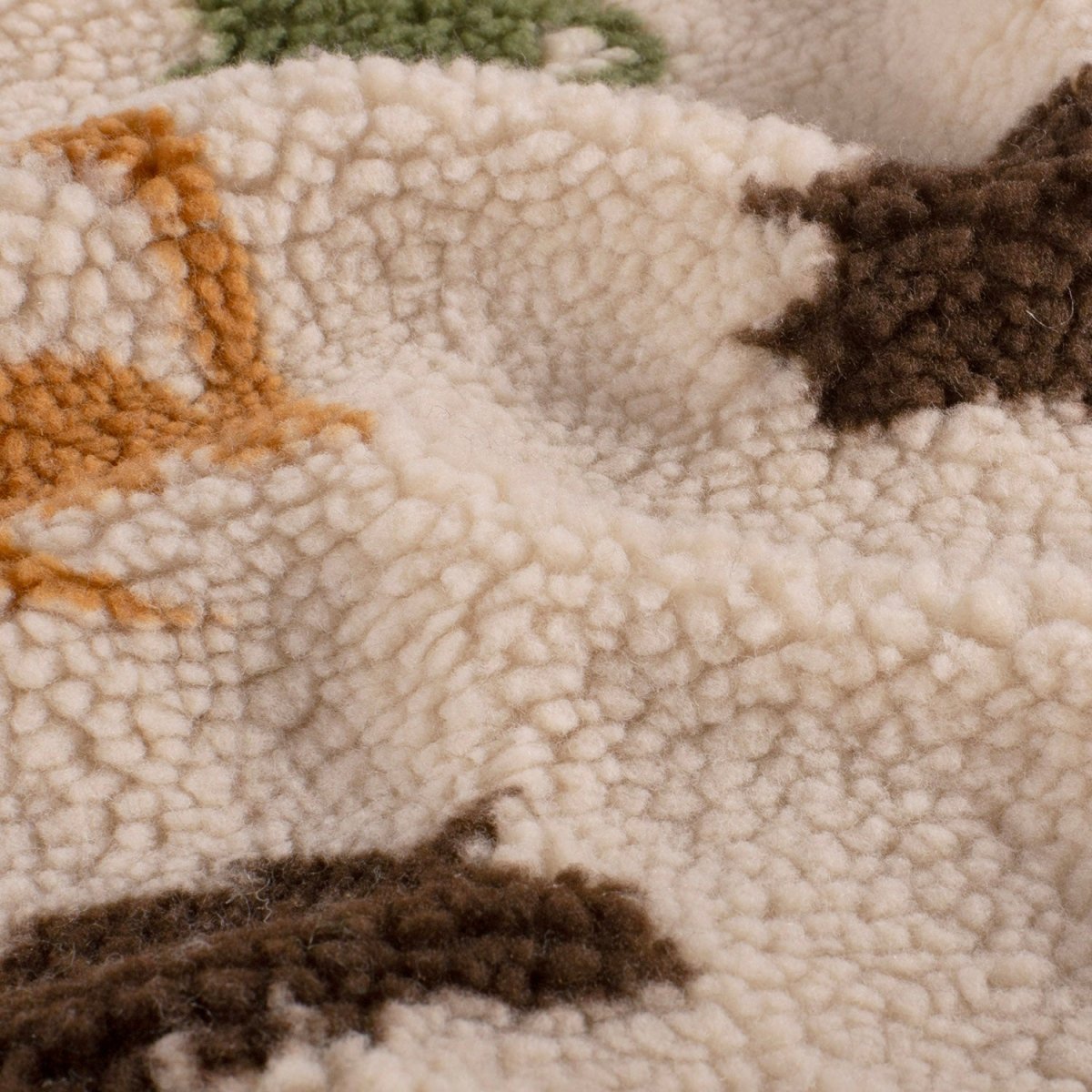 Sherpa Fleece Jacquard Dinosaurs Beige - Lametru.ro