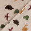 Sherpa Fleece Jacquard Dinosaurs Beige - Lametru.ro
