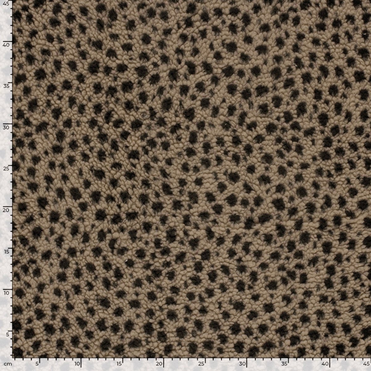 Sherpa Fleece Jacquard Panther Taupe Grey - Lametru.ro