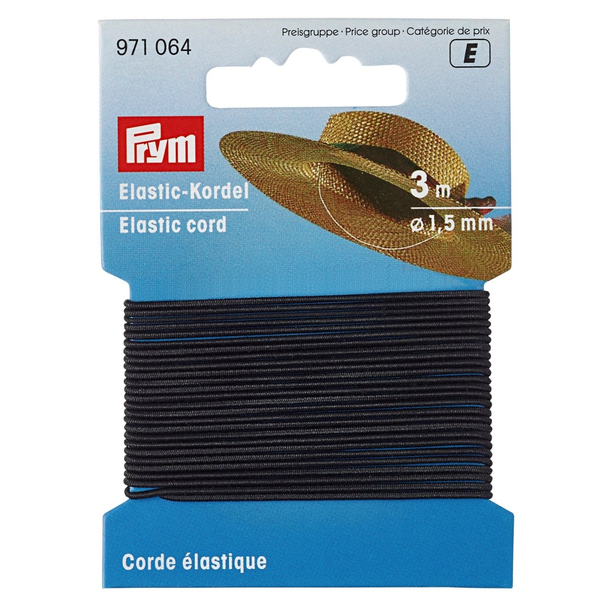 Snur Elastic Negru Prym 1.5 mm x 3 m - Lametru.ro - Accesorii de cusut