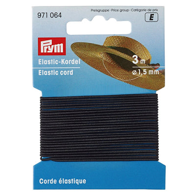 Snur Elastic Negru Prym 1.5 mm x 3 m - Lametru.ro - Accesorii de cusut