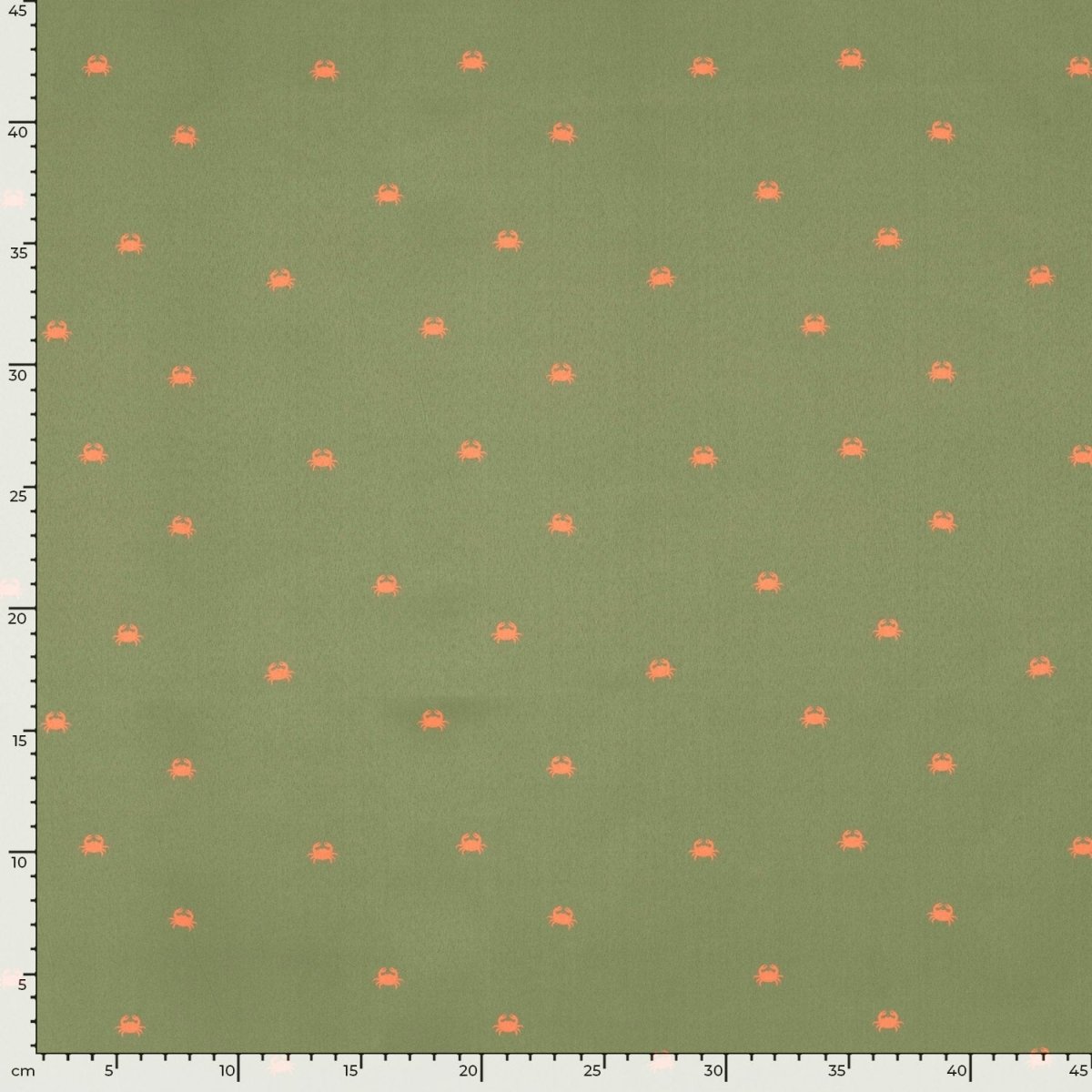 Țesătură Șort De Baie Imprimată Cu Crabi Verde Olive - Lametru.ro - Material Costume de Baie