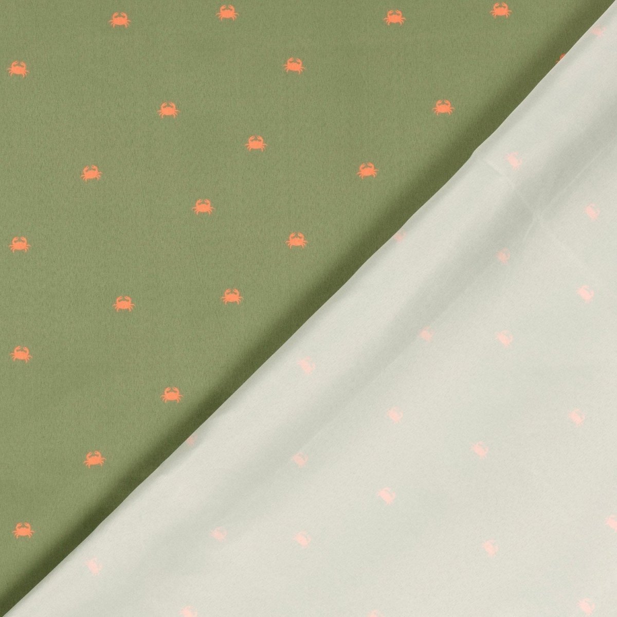 Țesătură Șort De Baie Imprimată Cu Crabi Verde Olive - Lametru.ro - Material Costume de Baie