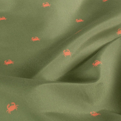 Țesătură Șort De Baie Imprimată Cu Crabi Verde Olive - Lametru.ro - Material Costume de Baie