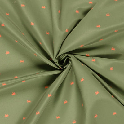 Țesătură Șort De Baie Imprimată Cu Crabi Verde Olive - Lametru.ro - Material Costume de Baie