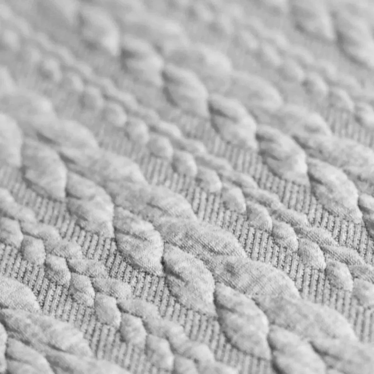 Tricot Cable Knit Jacquard Gri Deschis - Lametru.ro - Tricot Cable Knit