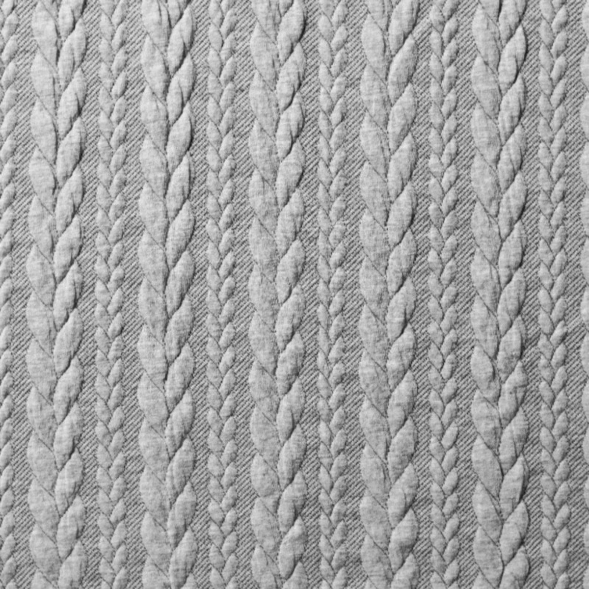 Tricot Cable Knit Jacquard Gri Deschis - Lametru.ro - Tricot Cable Knit