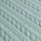 Tricot Cable Knit Jacquard Verde Marin
