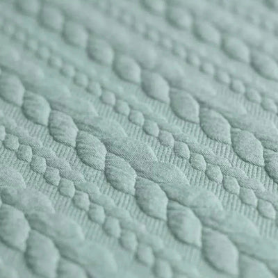 Tricot Cable Knit Jacquard Verde Marin - Lametru.ro - Tricot Cable Knit