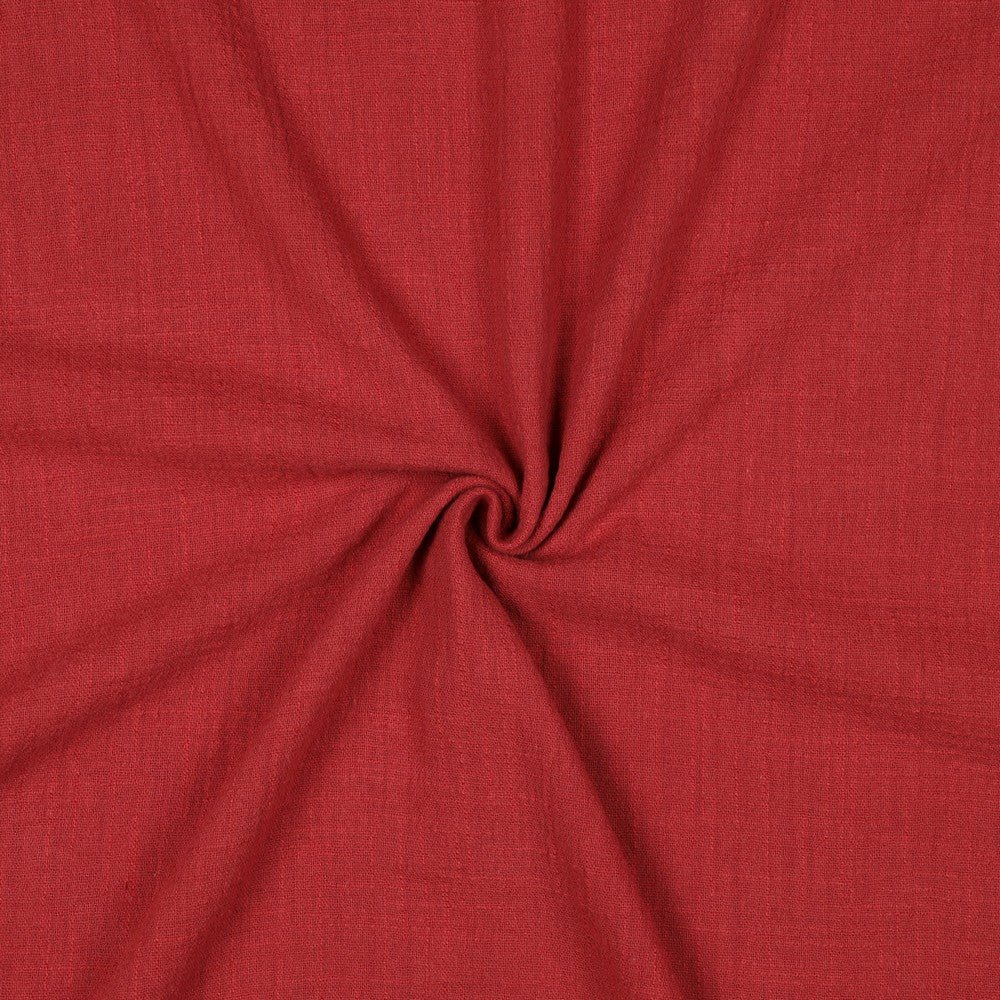 Washed Cotton Slub Red - Lametru.ro