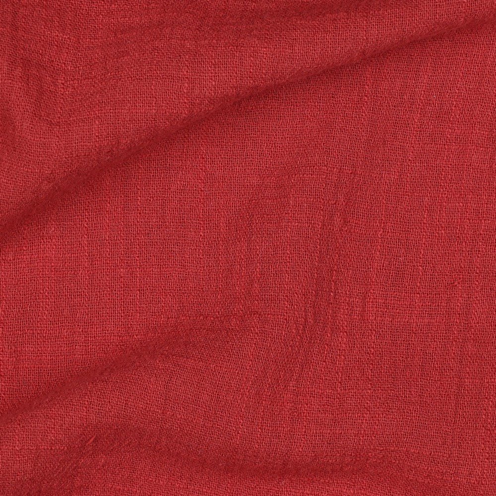 Washed Cotton Slub Red - Lametru.ro