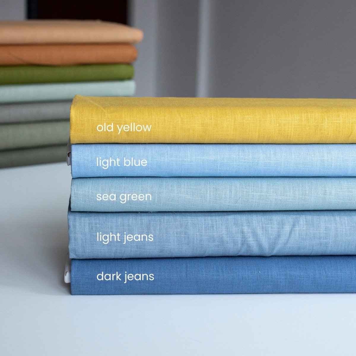Washed Linen Dark Jeans - Lametru.ro