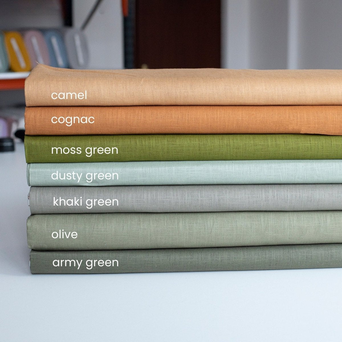 Washed Linen Moss Green - Lametru.ro