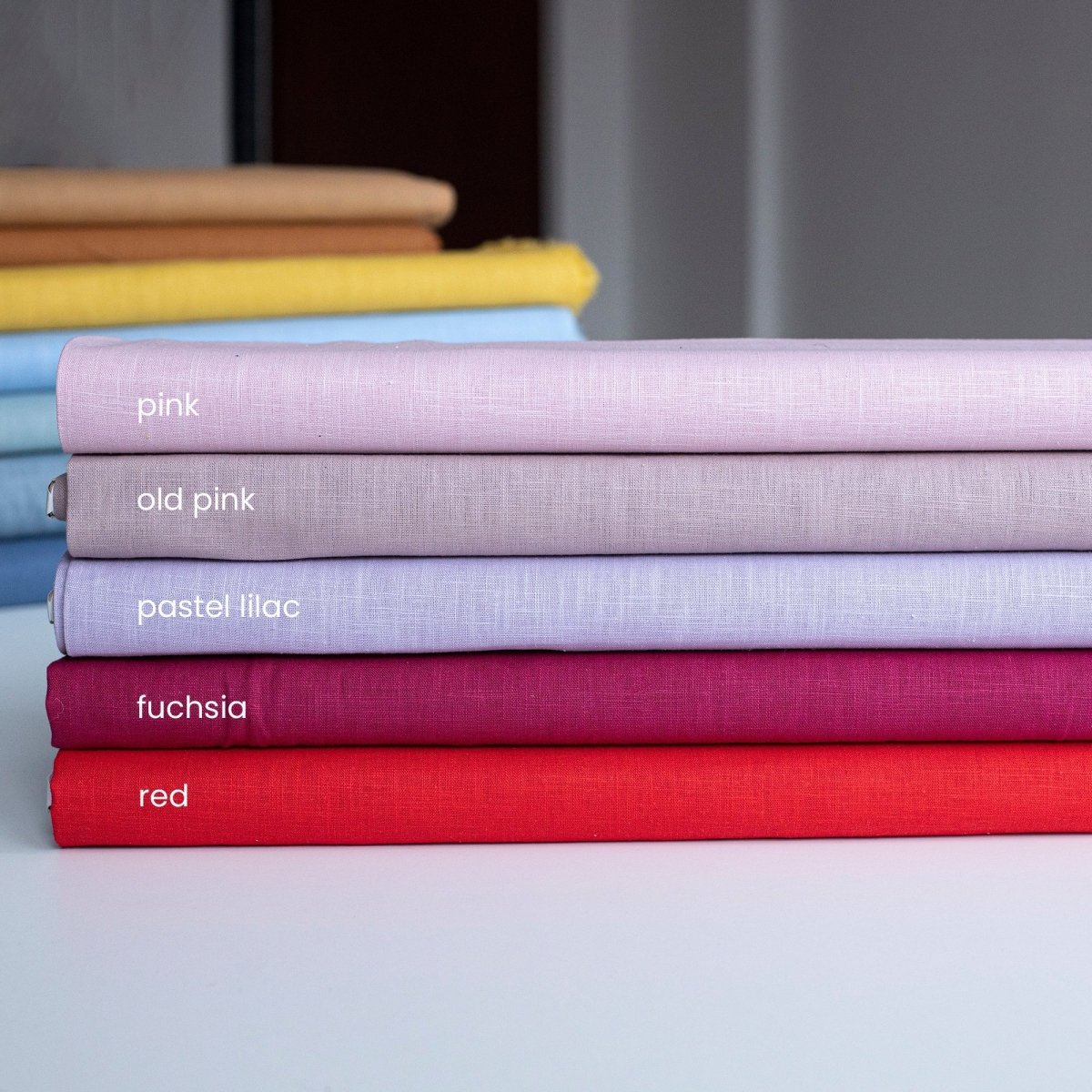 Washed Linen Red - Lametru.ro